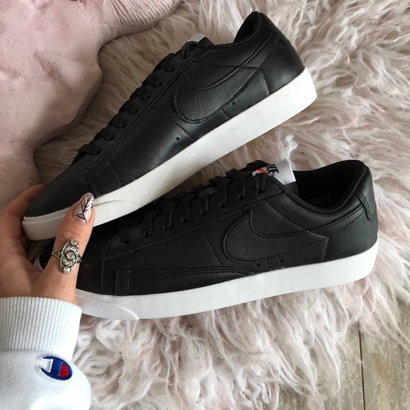 NWT Nike blazer LE Leather Black - Picture 5 of 7